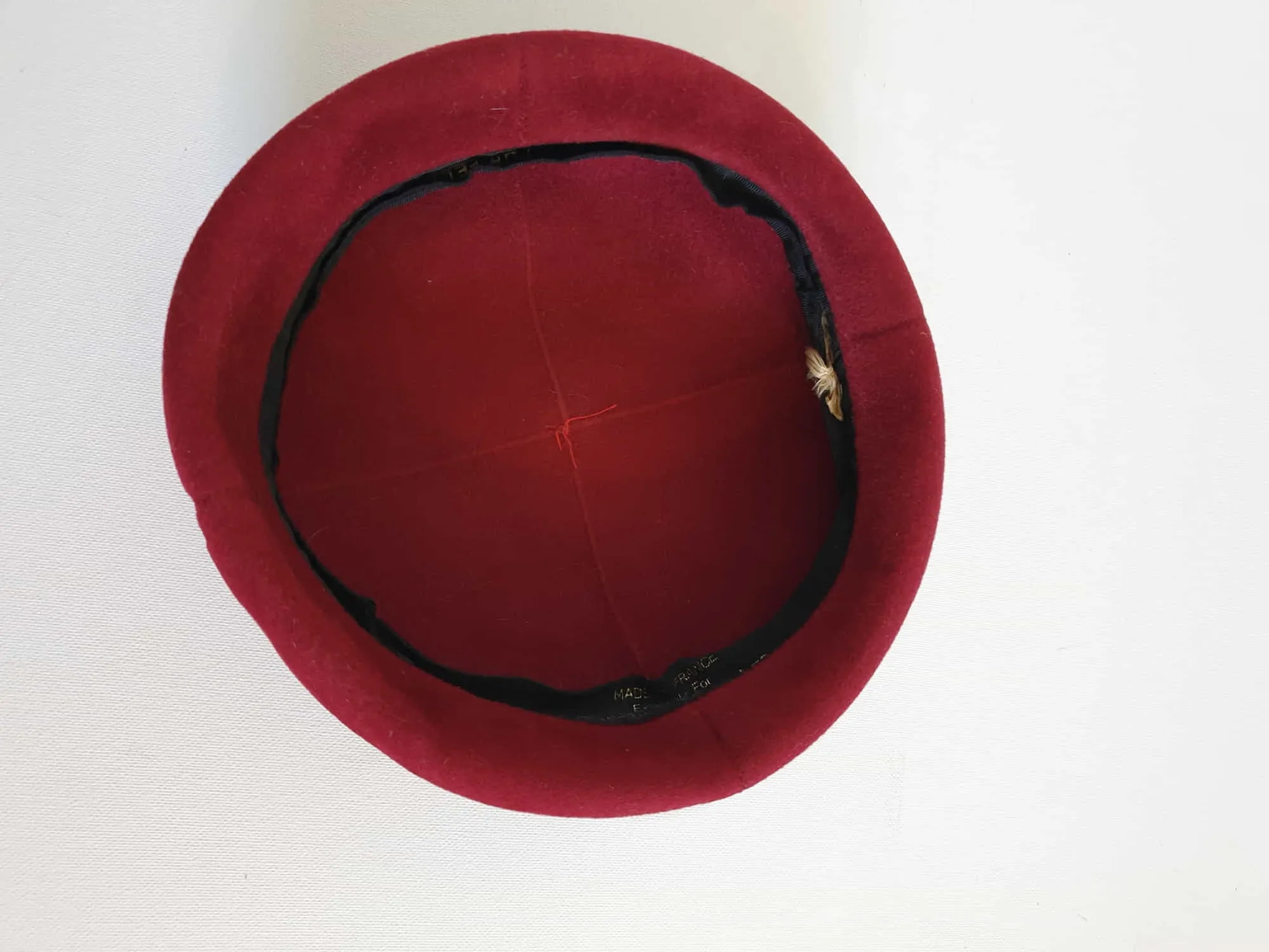 1950s Red Felt Hat