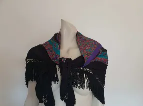 1980s Paisley Print Gypsy Shawl by Anthea Crawford