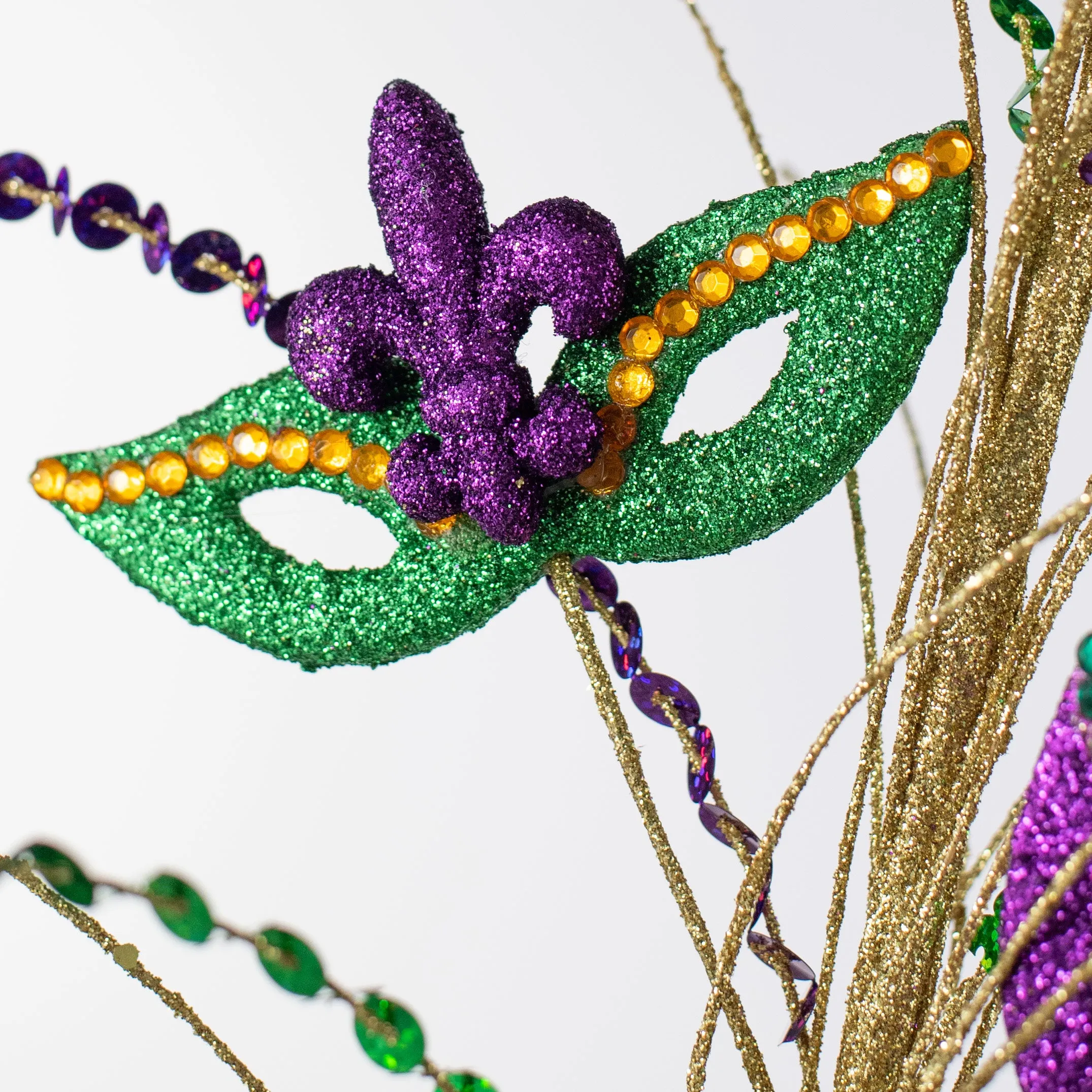 30" Mardi Gras Masks & Balls Spray