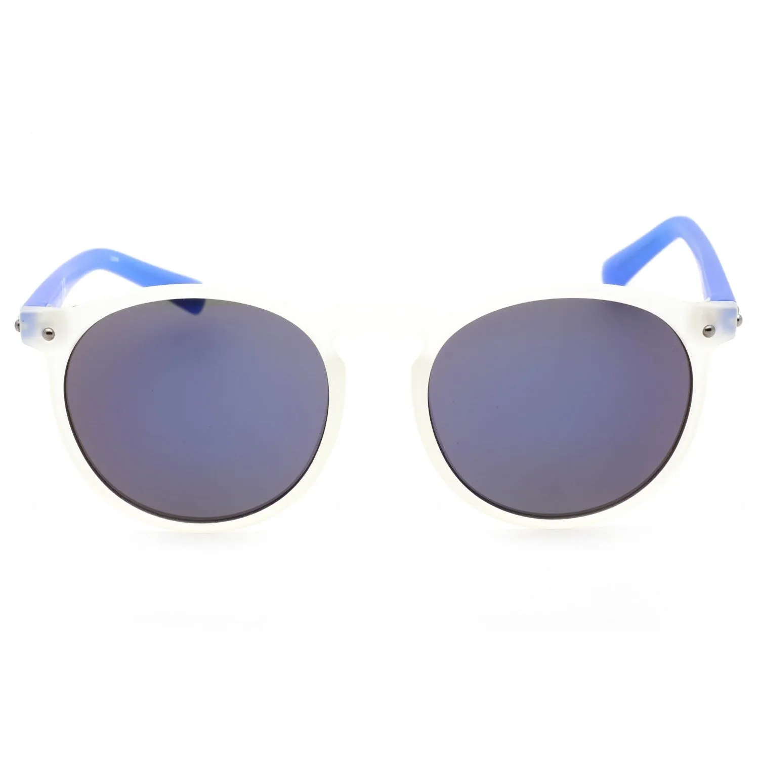 Calvin Klein Retail R740S Sunglasses MATTE CRYSTAL CLEAR/NEON BLUE / Blue Unisex