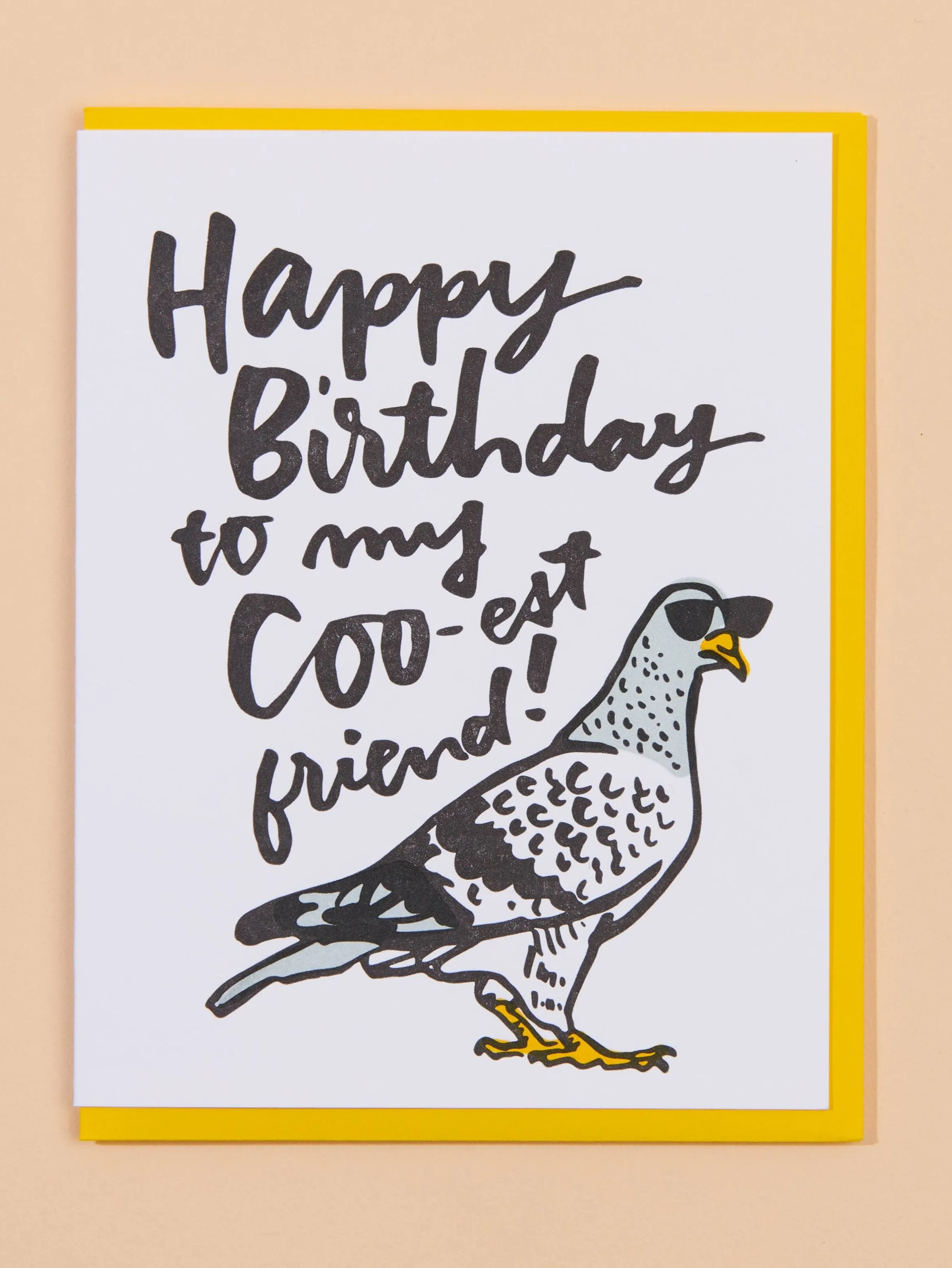 Cool Pigeon Birthday Card