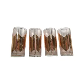 Culver Signed Mid-Century Chevron Highball Glasses (Set of 4)