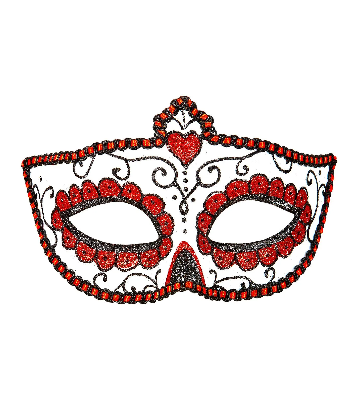 Dia de Los Muertos Eyemask Red and White