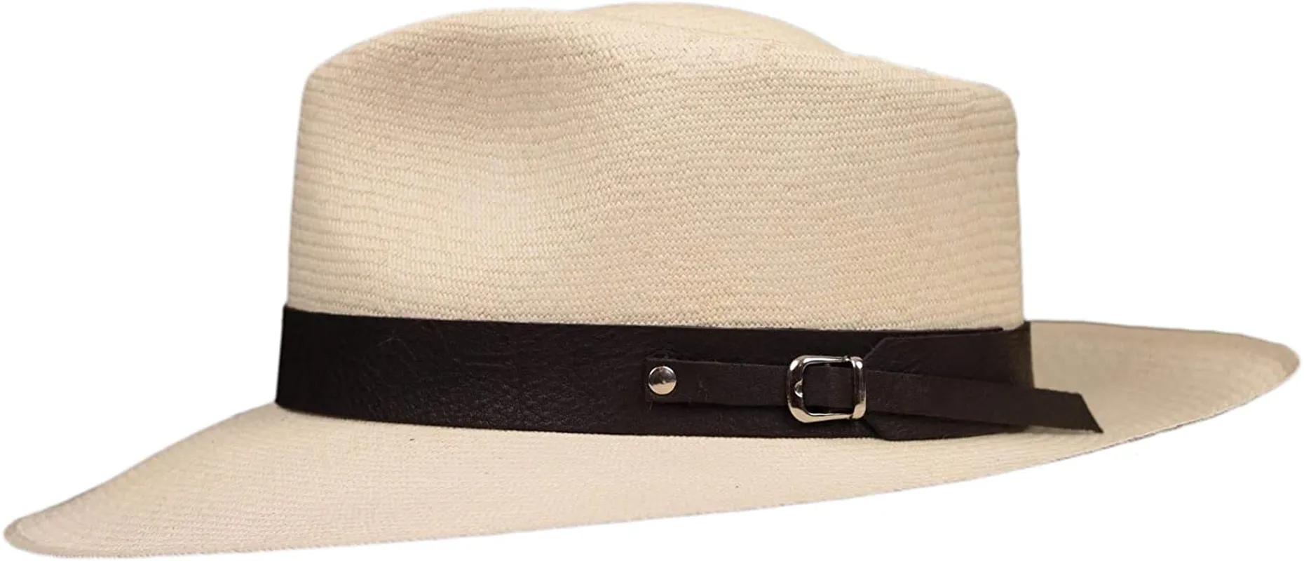 Embossed Patterned Leather Panama Hat Band (Band Only)