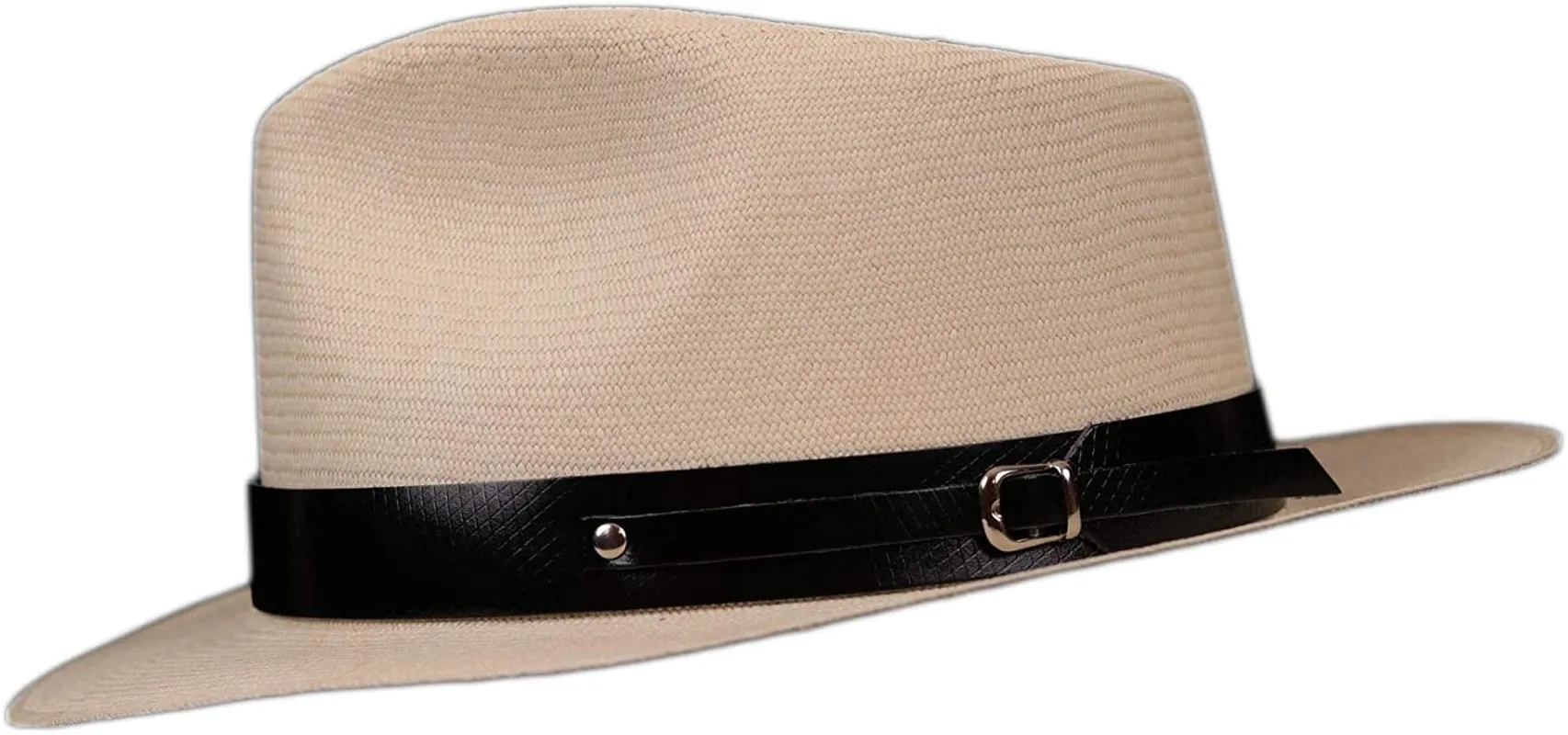 Embossed Patterned Leather Panama Hat Band (Band Only)