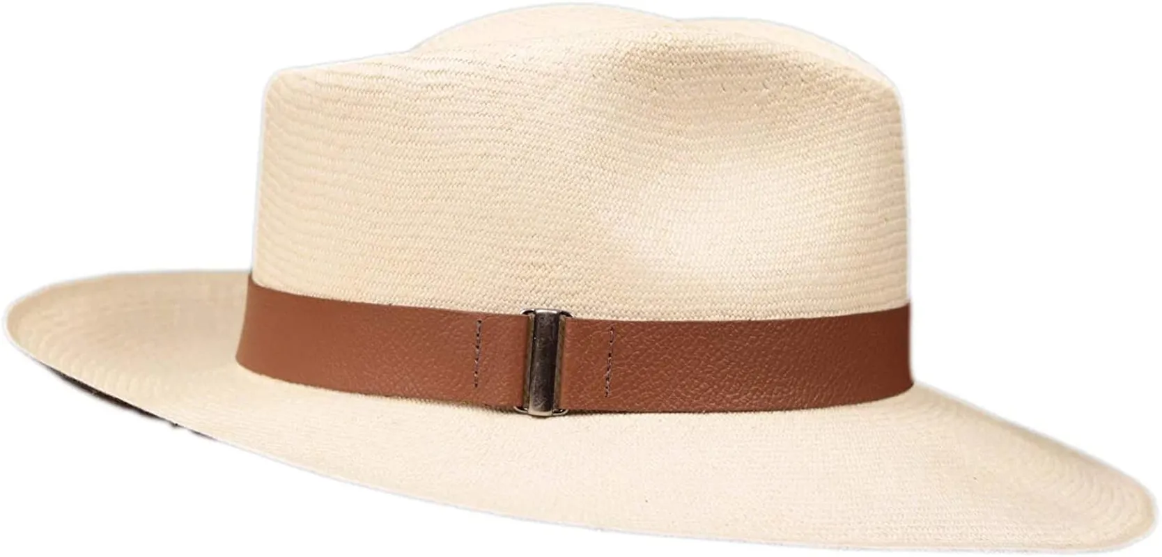 Embossed Patterned Leather Panama Hat Band (Band Only)