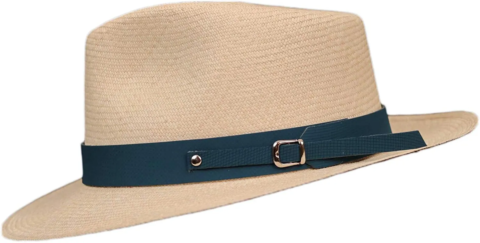 Embossed Patterned Leather Panama Hat Band (Band Only)