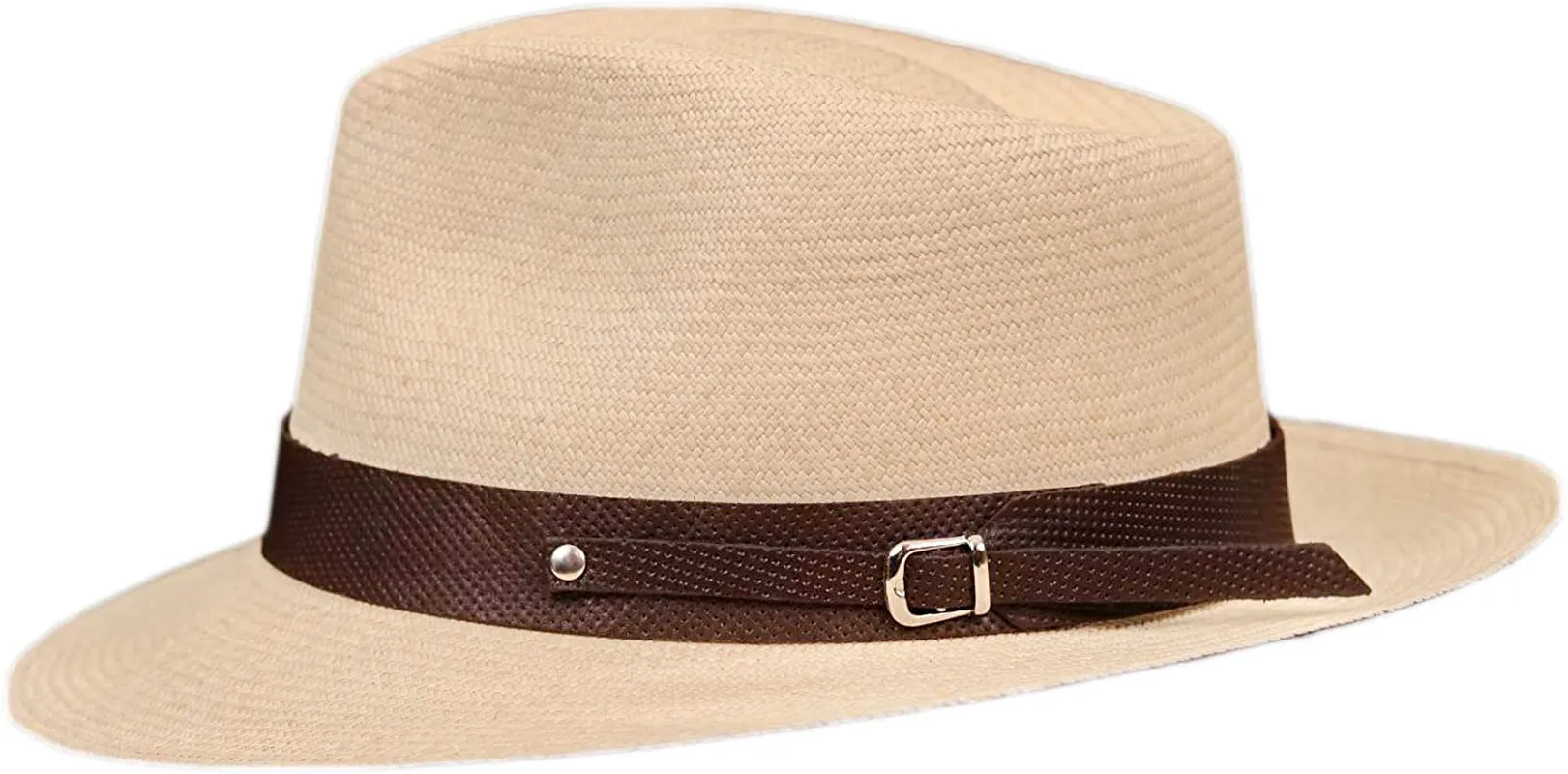 Embossed Patterned Leather Panama Hat Band (Band Only)