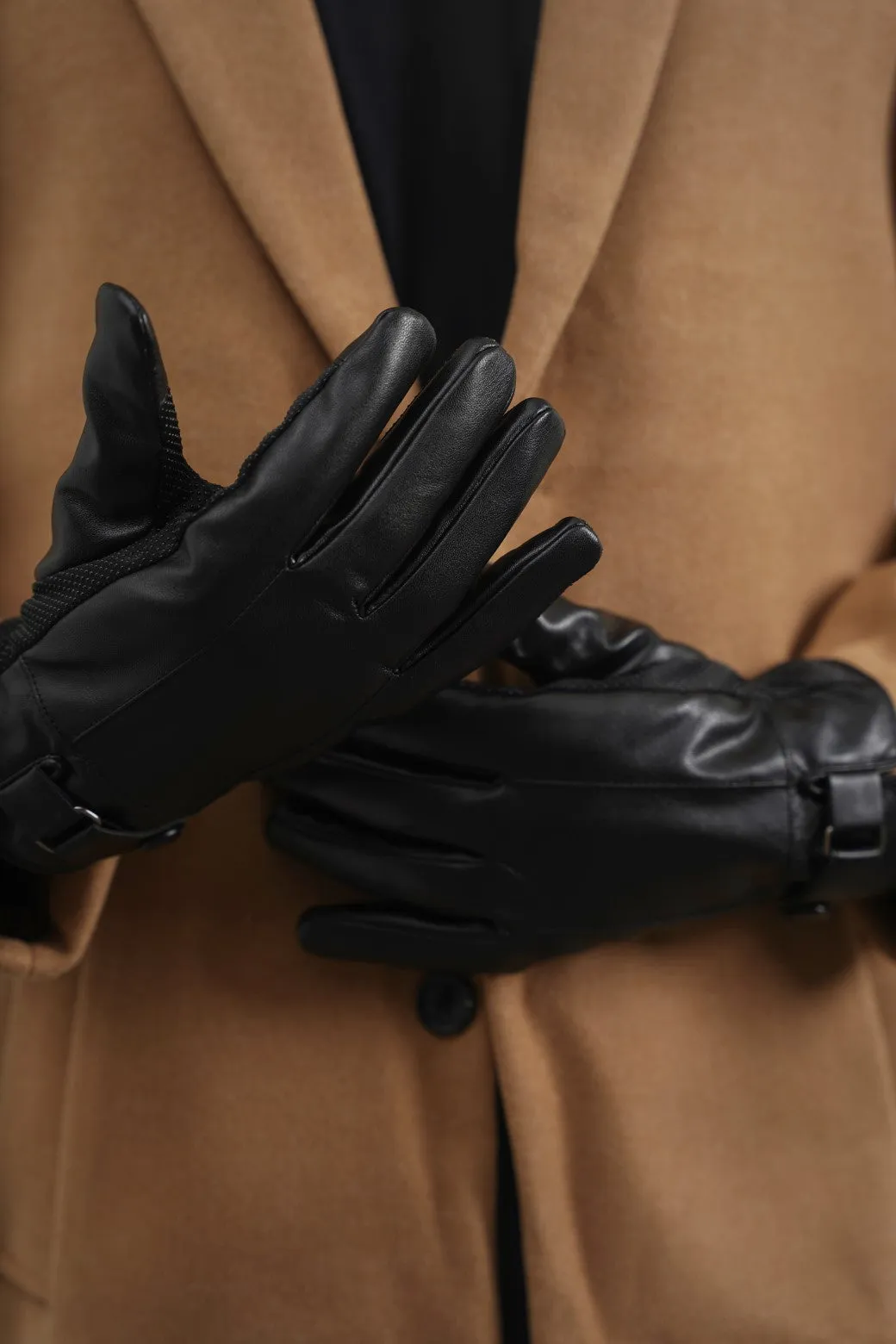 FAUX LEATHER GLOVES