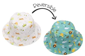 FlapJackKids Kids UPF50  Patterned Sun Hat - Zoo