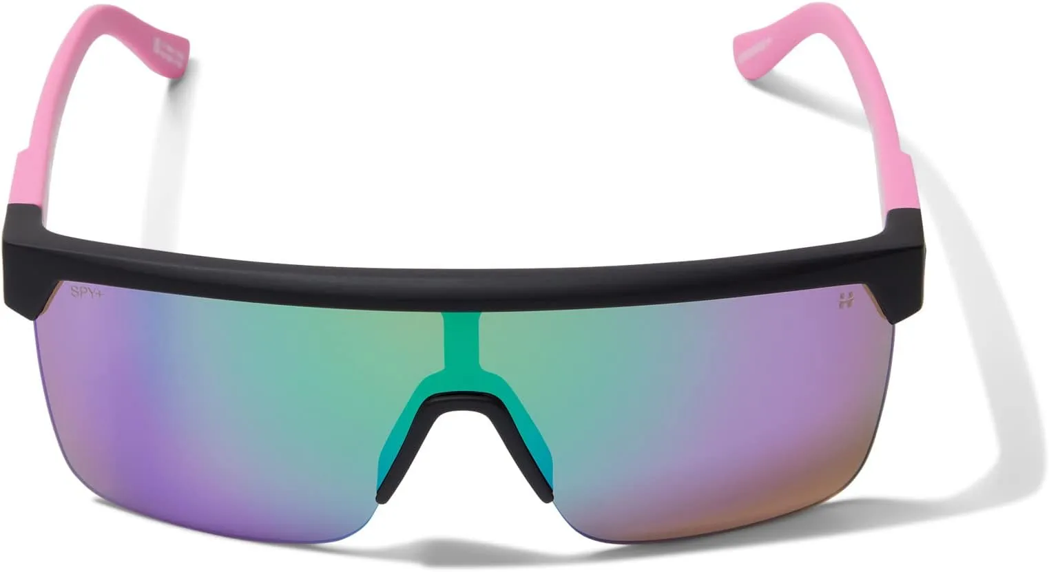 Flynn 5050 Spy Optic Sunglasses, Matte Black Matte Neon Pink/Happy Gray Green Light Green Mirror