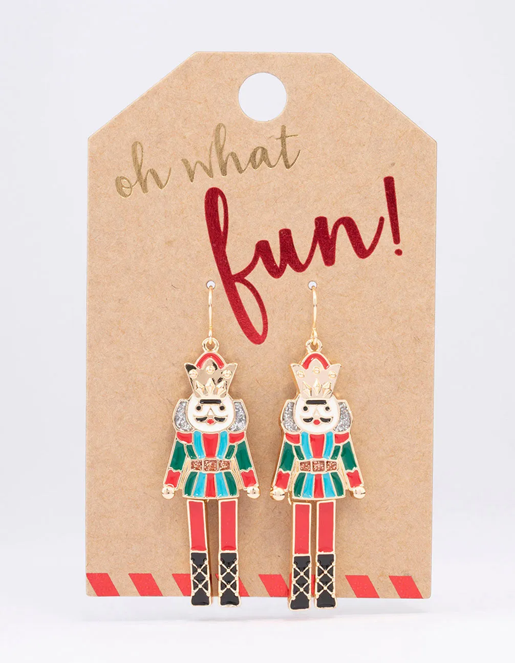 Gold Nutcracker Drop Earrings