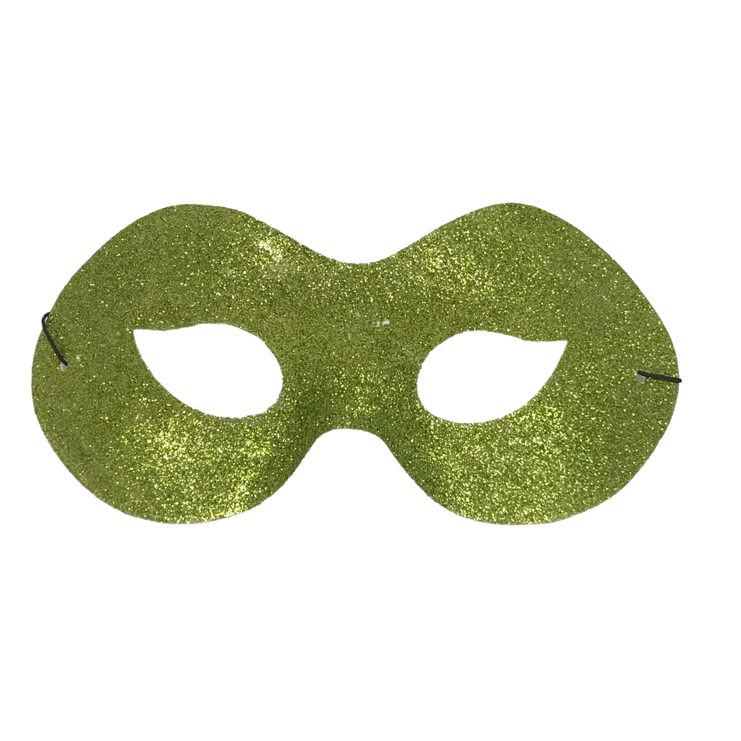 Green Glitter Mask with Elastic Band (Each)