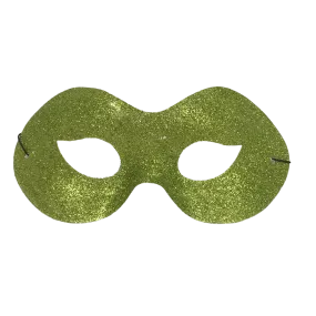 Green Glitter Mask with Elastic Band (Each)