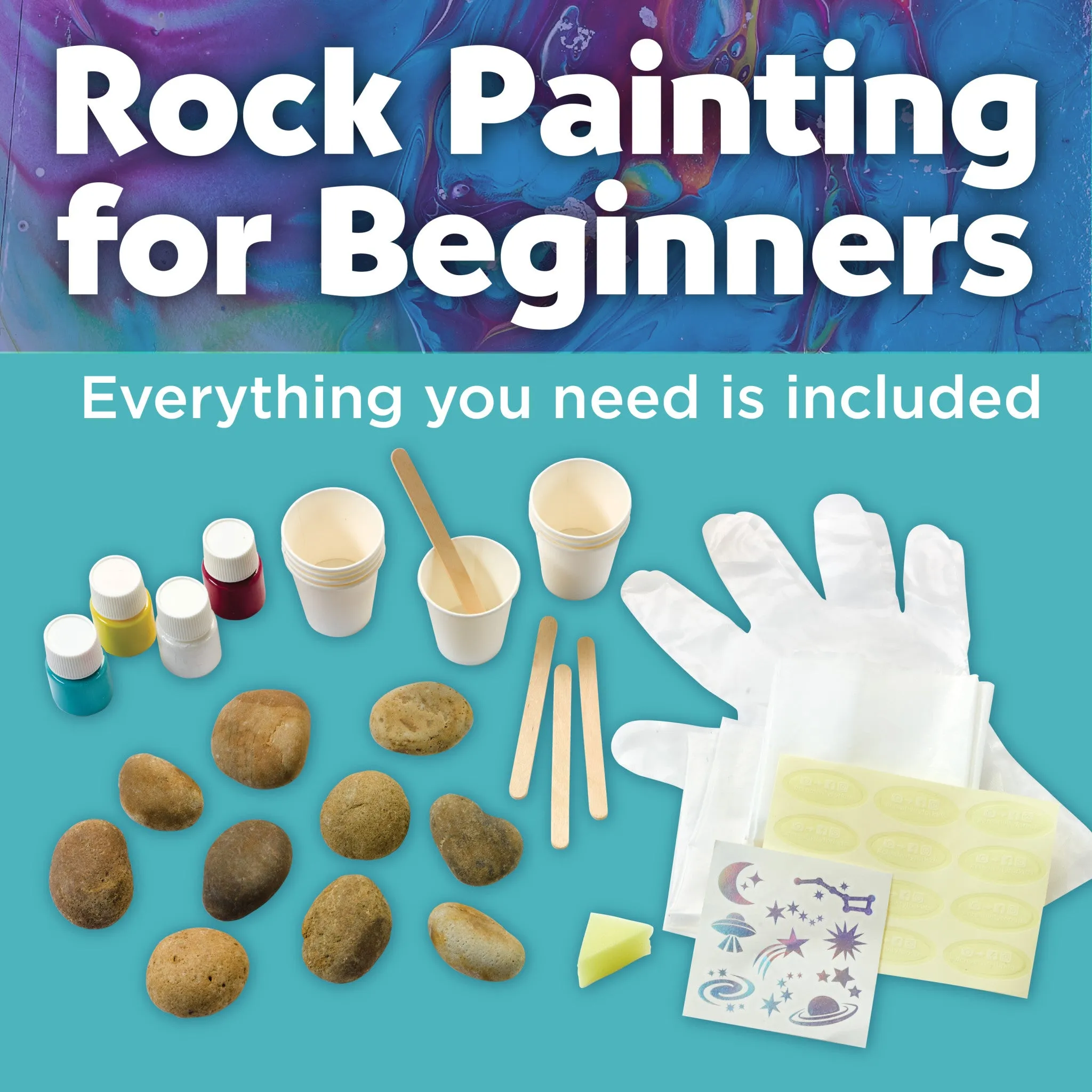 Hide & Seek Paint Pour Rocks - #6262000