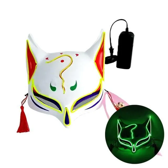 Kitsune Fox Spirit EL Half Mask