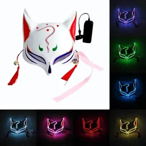 Kitsune Fox Spirit EL Half Mask