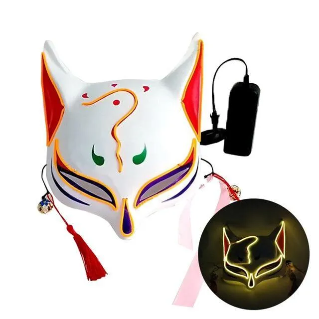 Kitsune Fox Spirit EL Half Mask