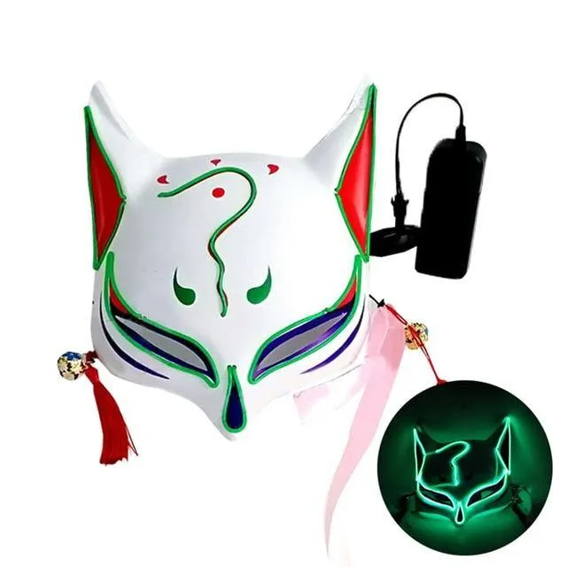 Kitsune Fox Spirit EL Half Mask