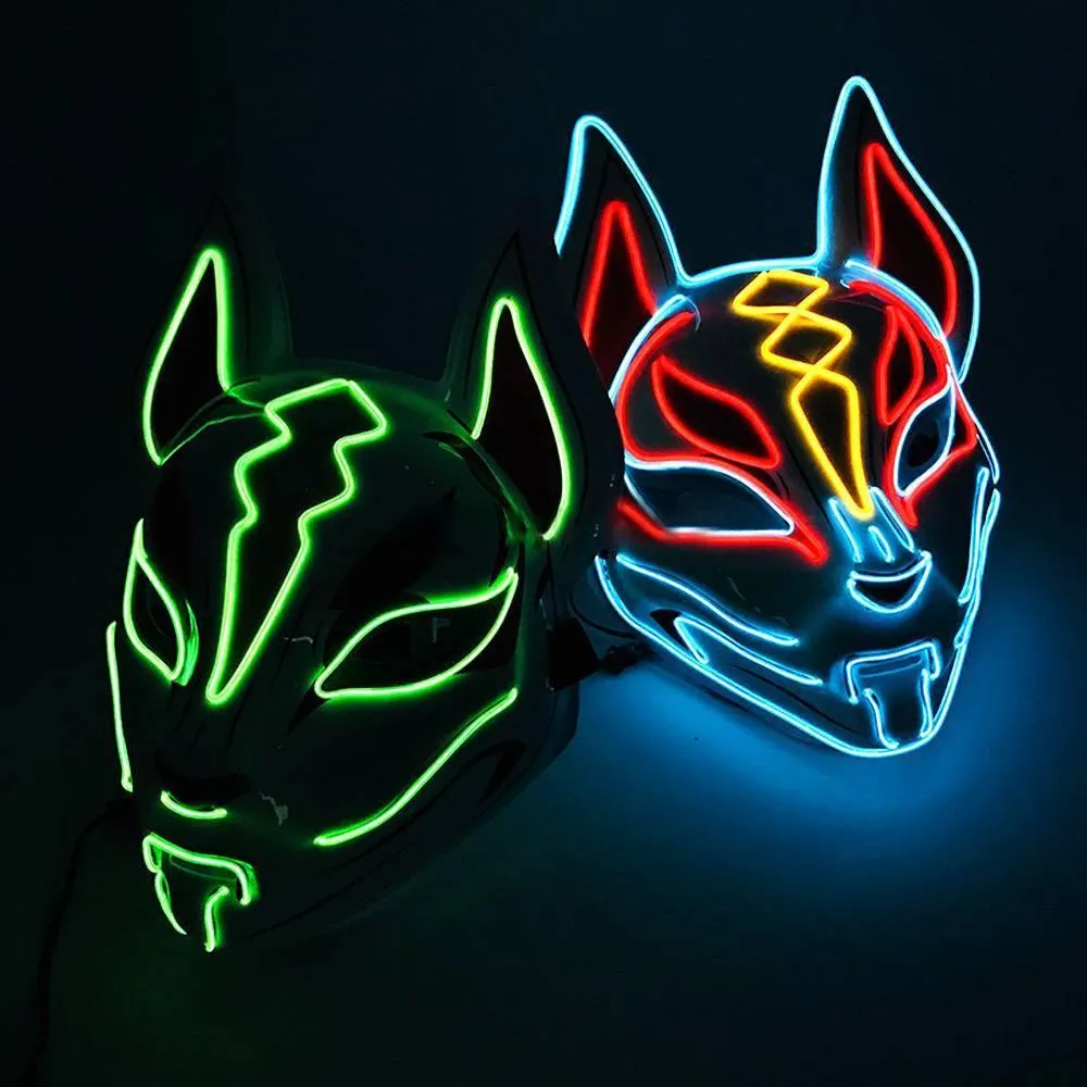 Kitsune Fox Spirit EL Mask