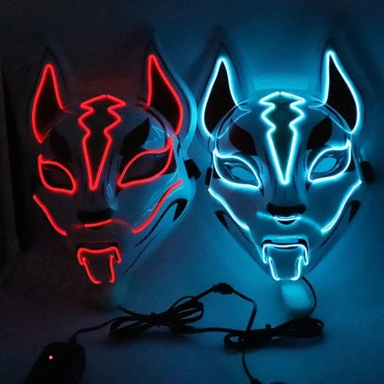 Kitsune Fox Spirit EL Mask