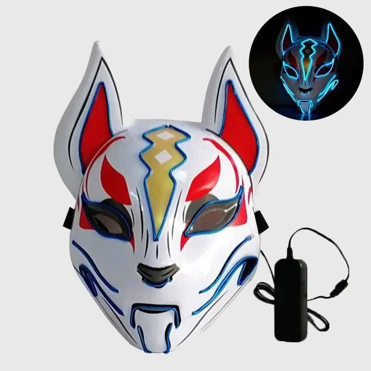 Kitsune Fox Spirit EL Mask