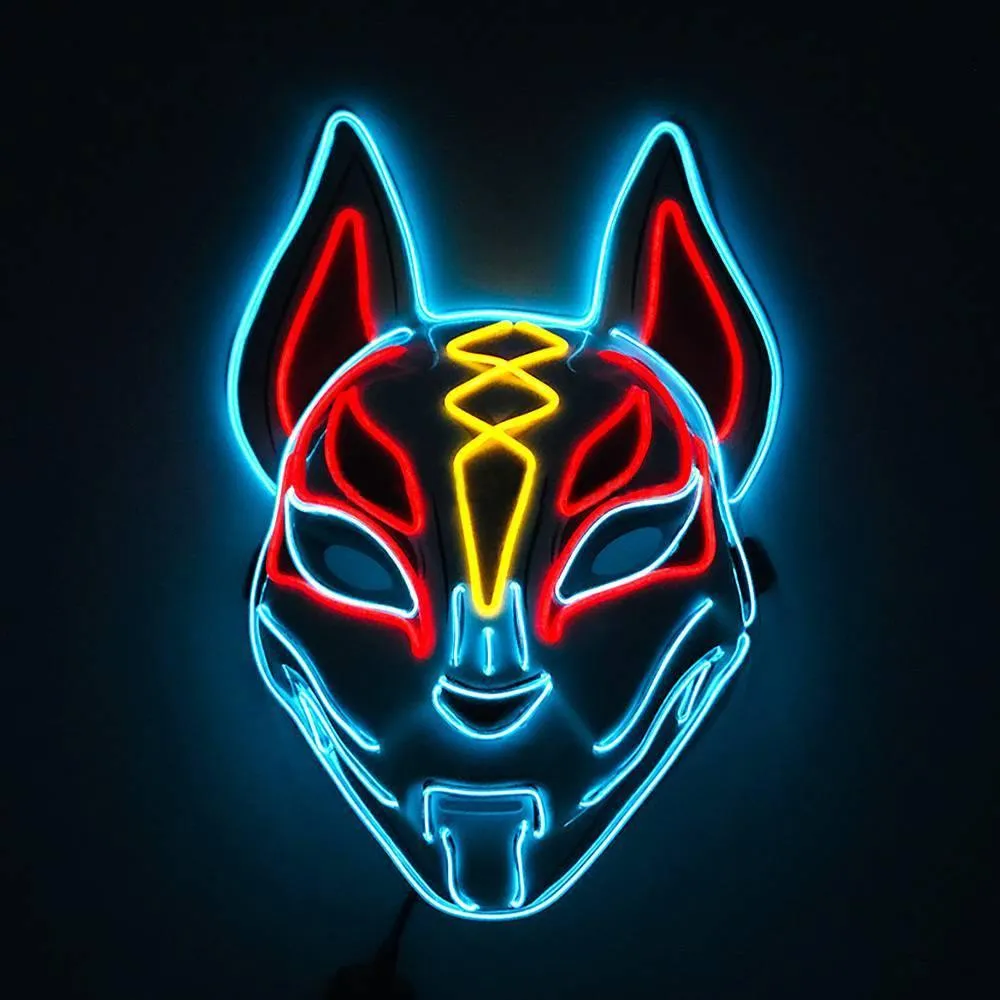 Kitsune Fox Spirit EL Mask