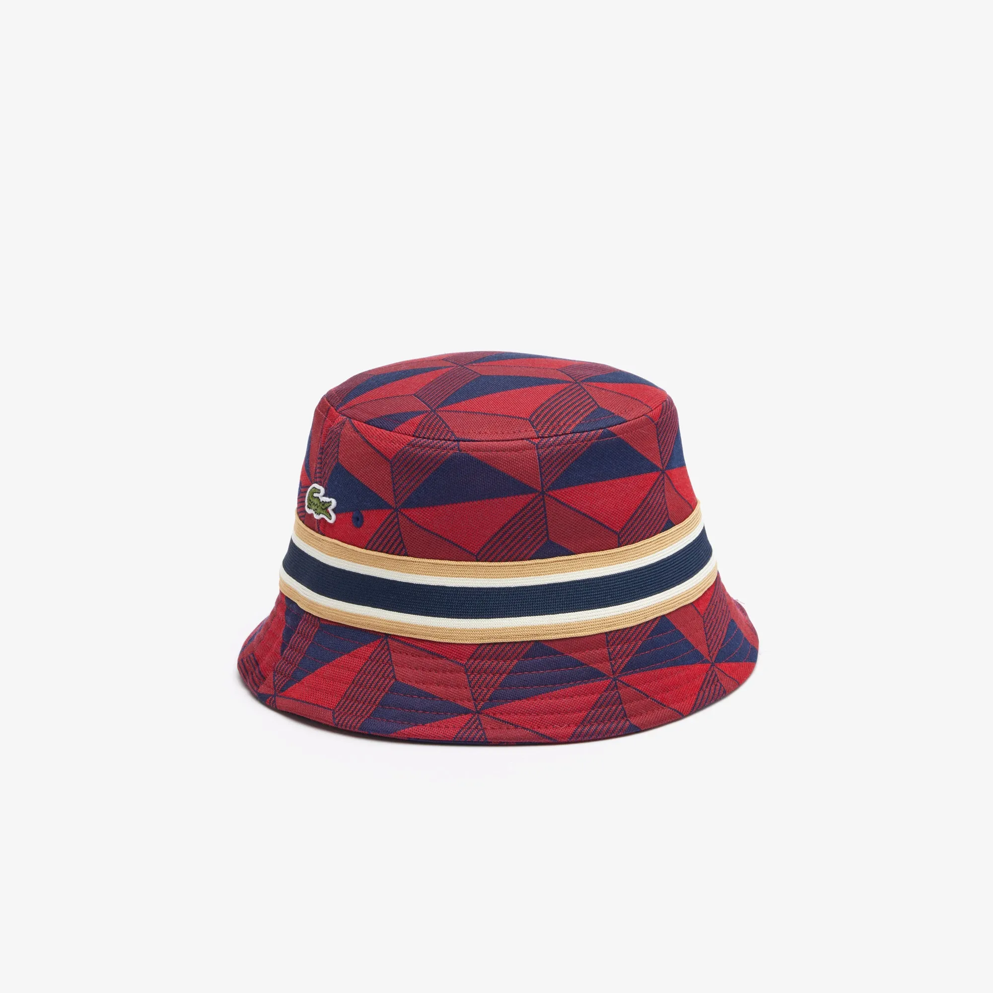 Lacoste Interlock Jacquard Patterned Bucket Hat