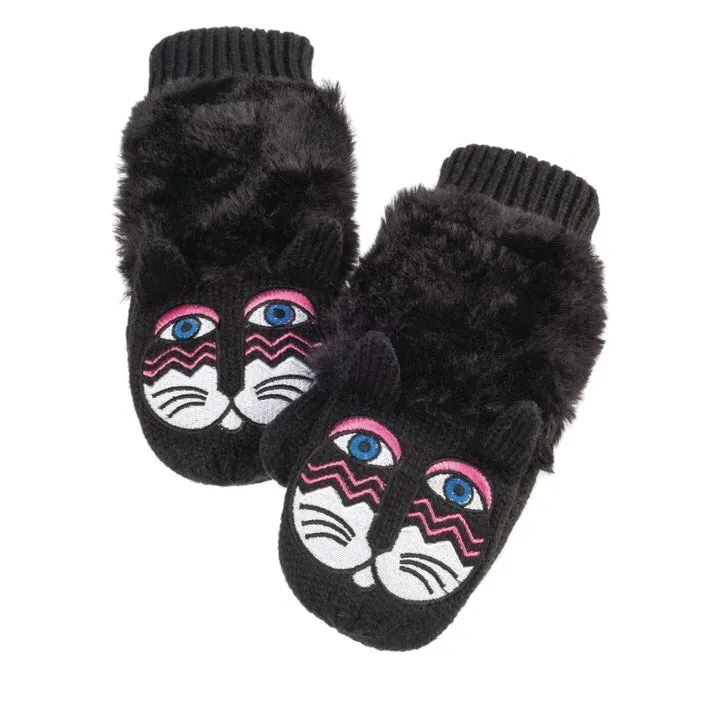 Laurel Burch Fluffy Cat Critter Mittens