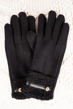 L.I.B. New York One Pair The Raquel Smart Touch Gloves, Black