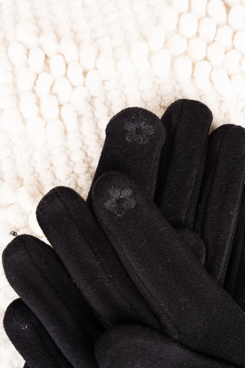 L.I.B. New York One Pair The Raquel Smart Touch Gloves, Black