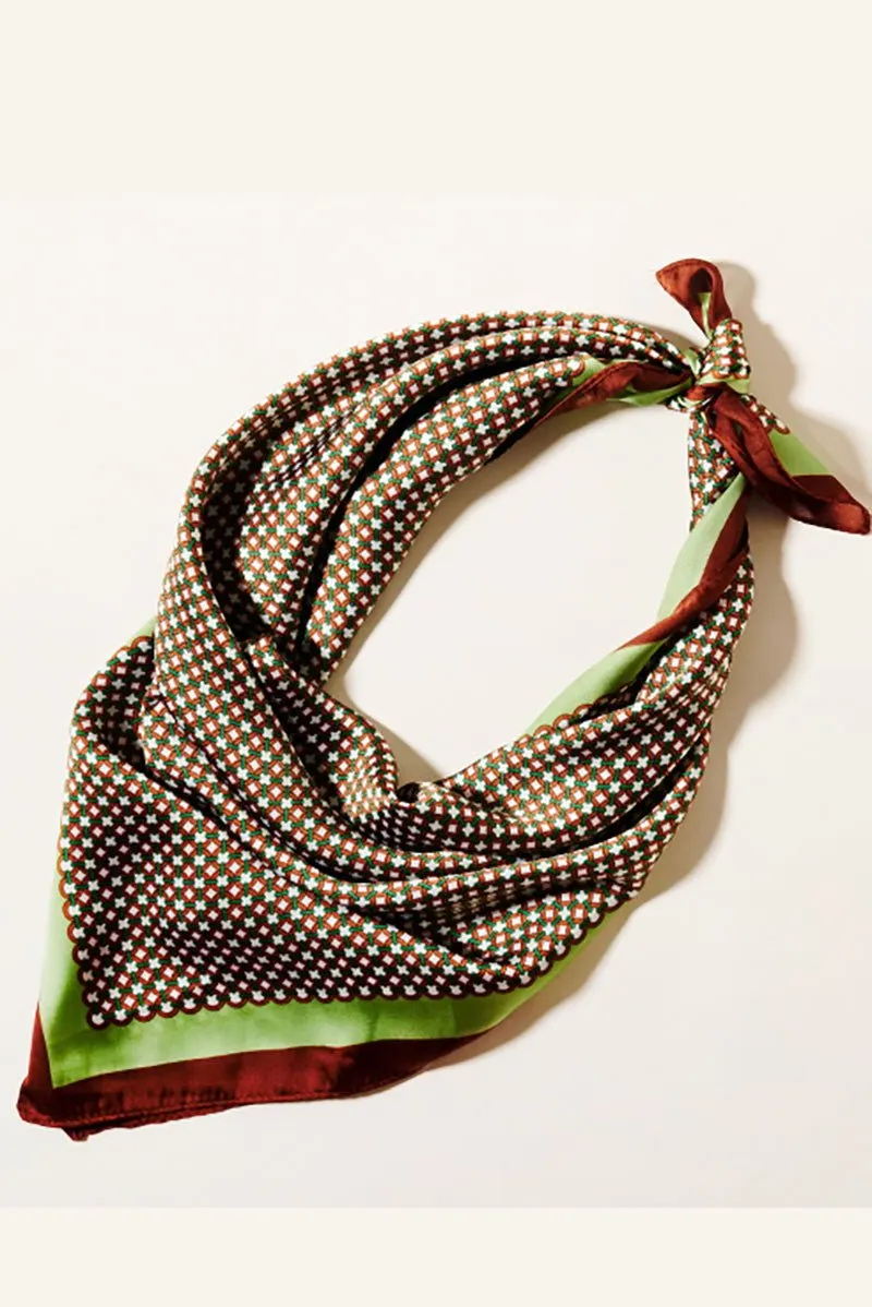 Look My Way Olive Polyester Scarf