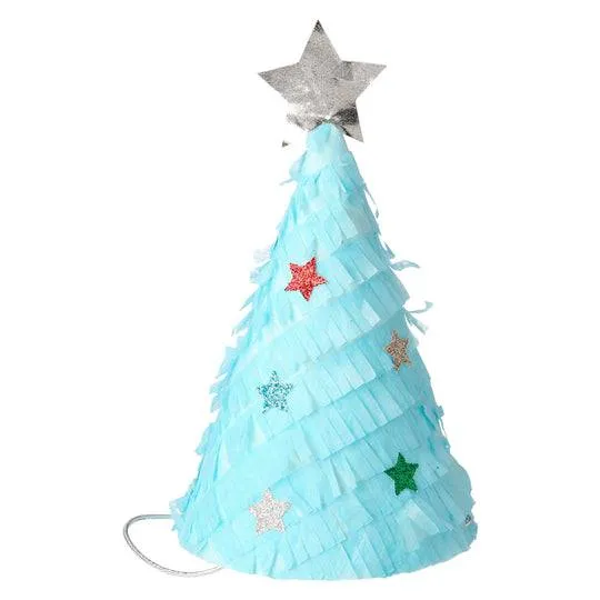 Meri Meri Fringed Christmas Tree Party Hats 6pk M110001