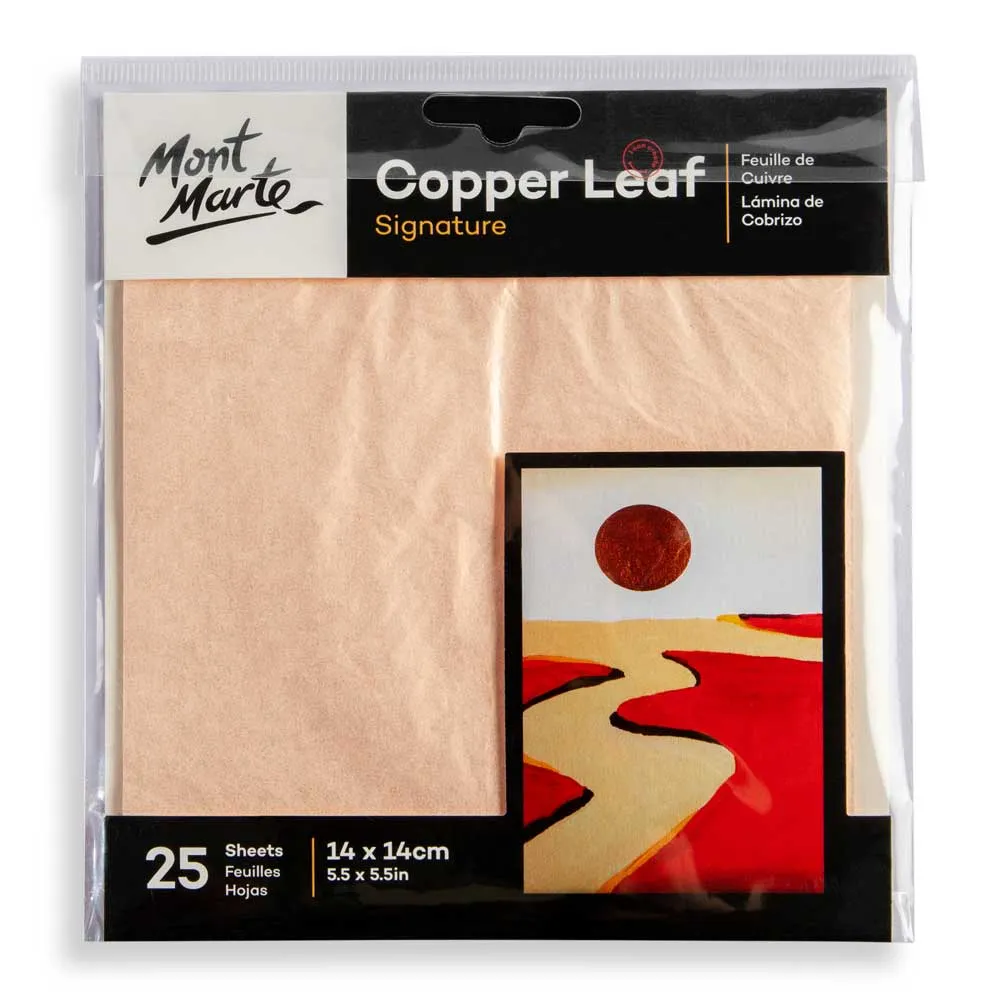 Mont Marte Copper Leaf 14x14cm 25 sheets