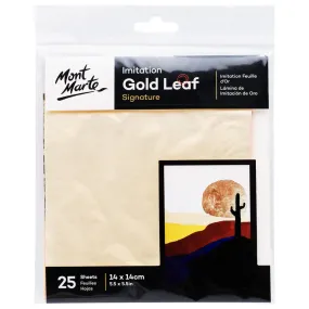 Mont Marte Imitation Gold Leaf 14x14cm 25 sheets