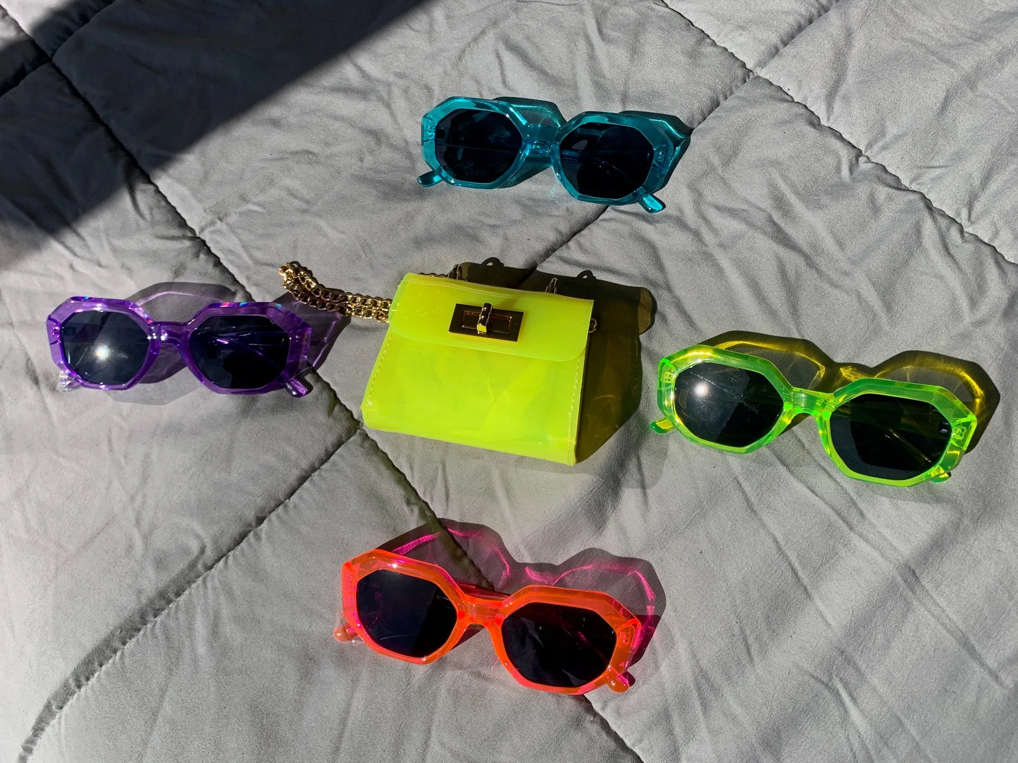 Neon Now or Later Sunglasses