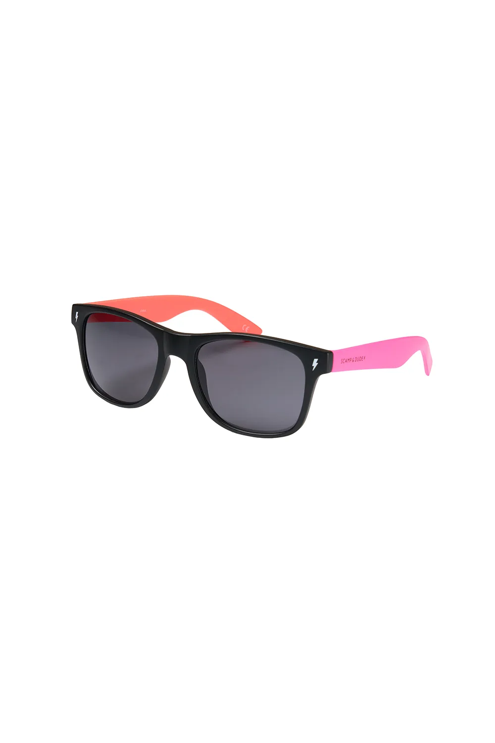 'Neon Sunnies' Black with Orange and Neon Pink