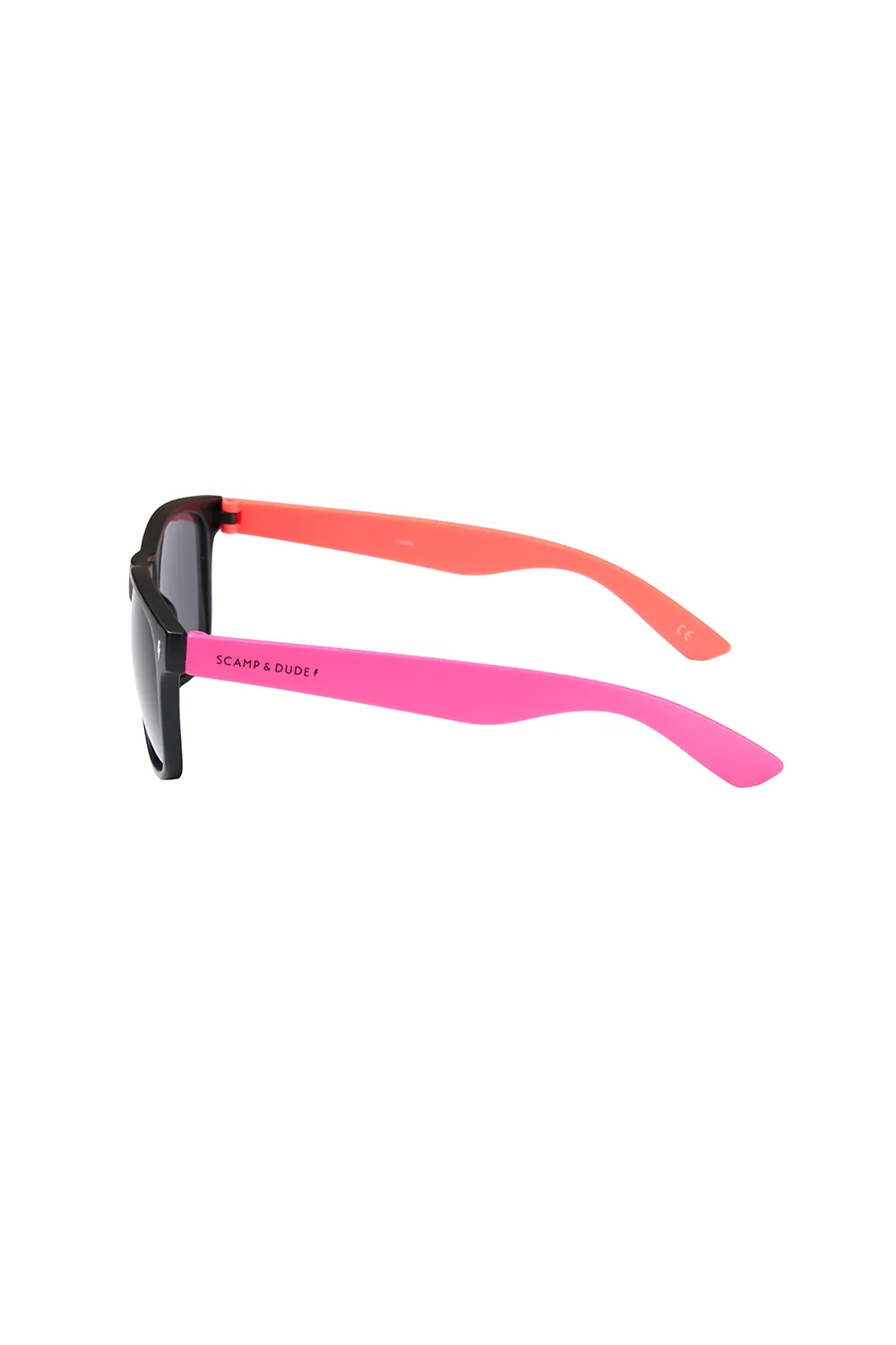 'Neon Sunnies' Black with Orange and Neon Pink