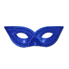 Pointy Blue Glitter Masquerade Mask