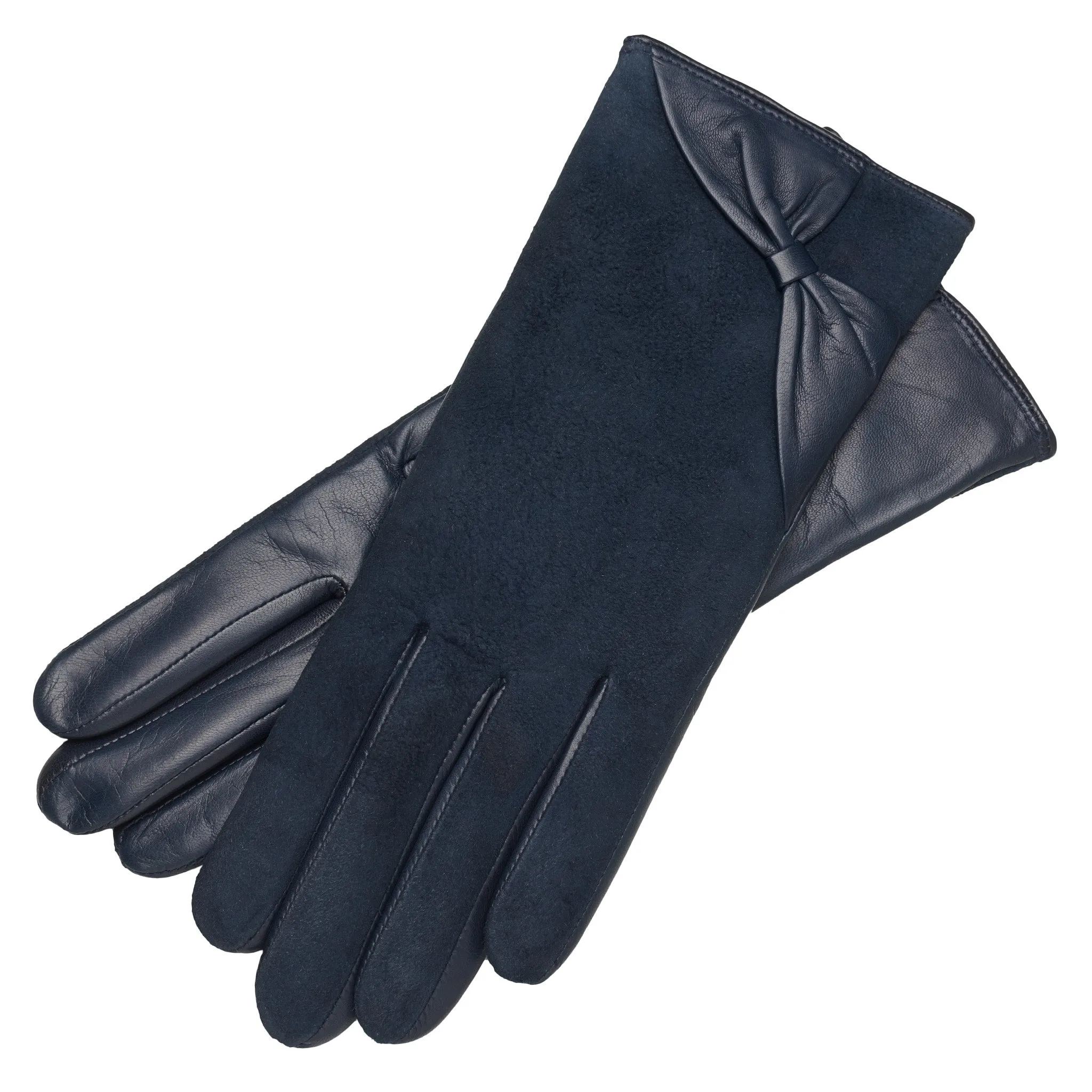 Vittoria Blue Navy Leather Gloves