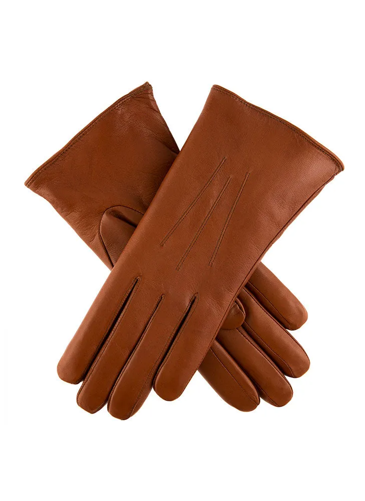 Women's Heritage Three-Point Fur-Lined Leather Gloves