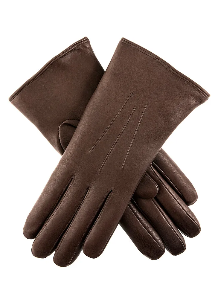 Women's Heritage Three-Point Fur-Lined Leather Gloves