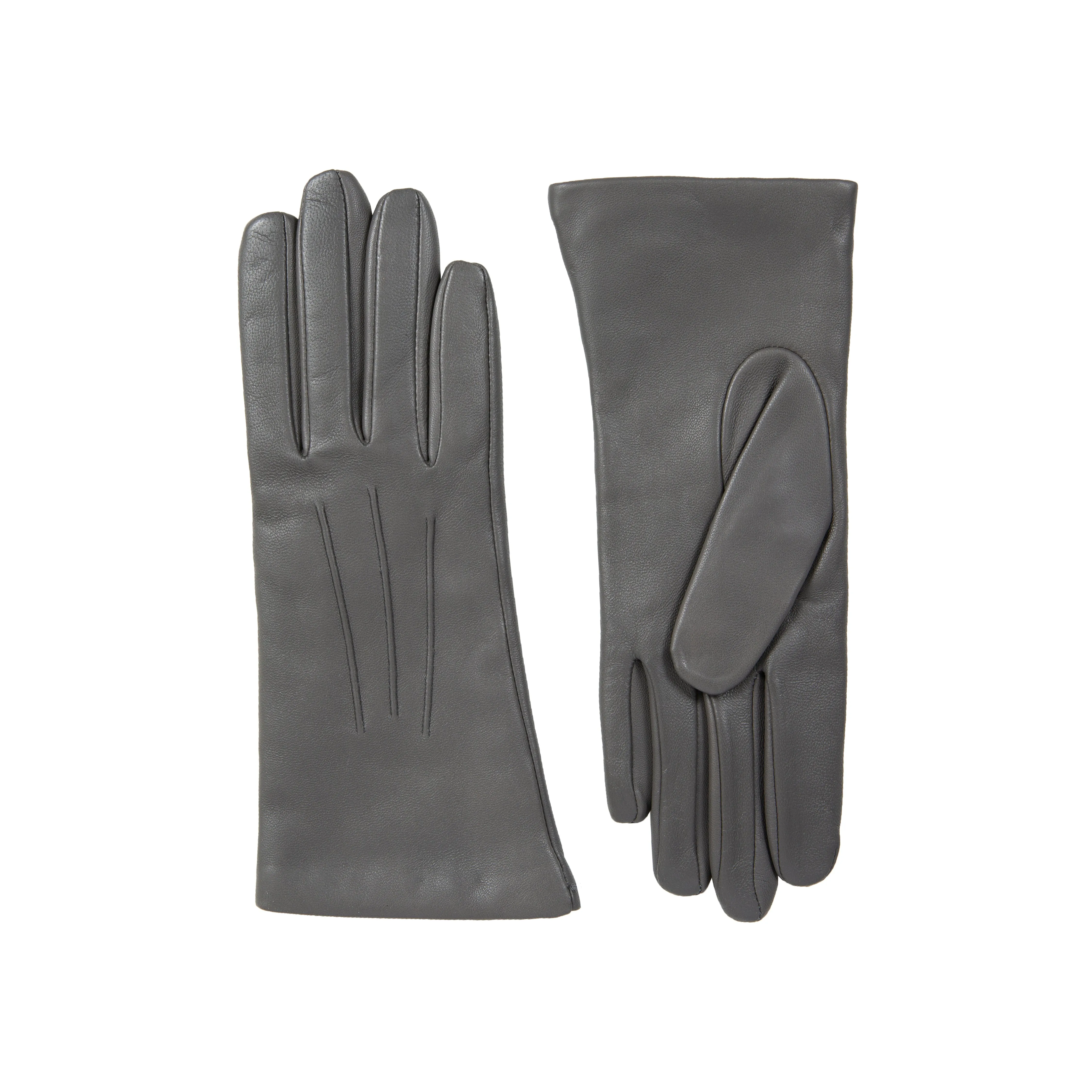 Women's Three-Point Cashmere-Lined Leather Gloves