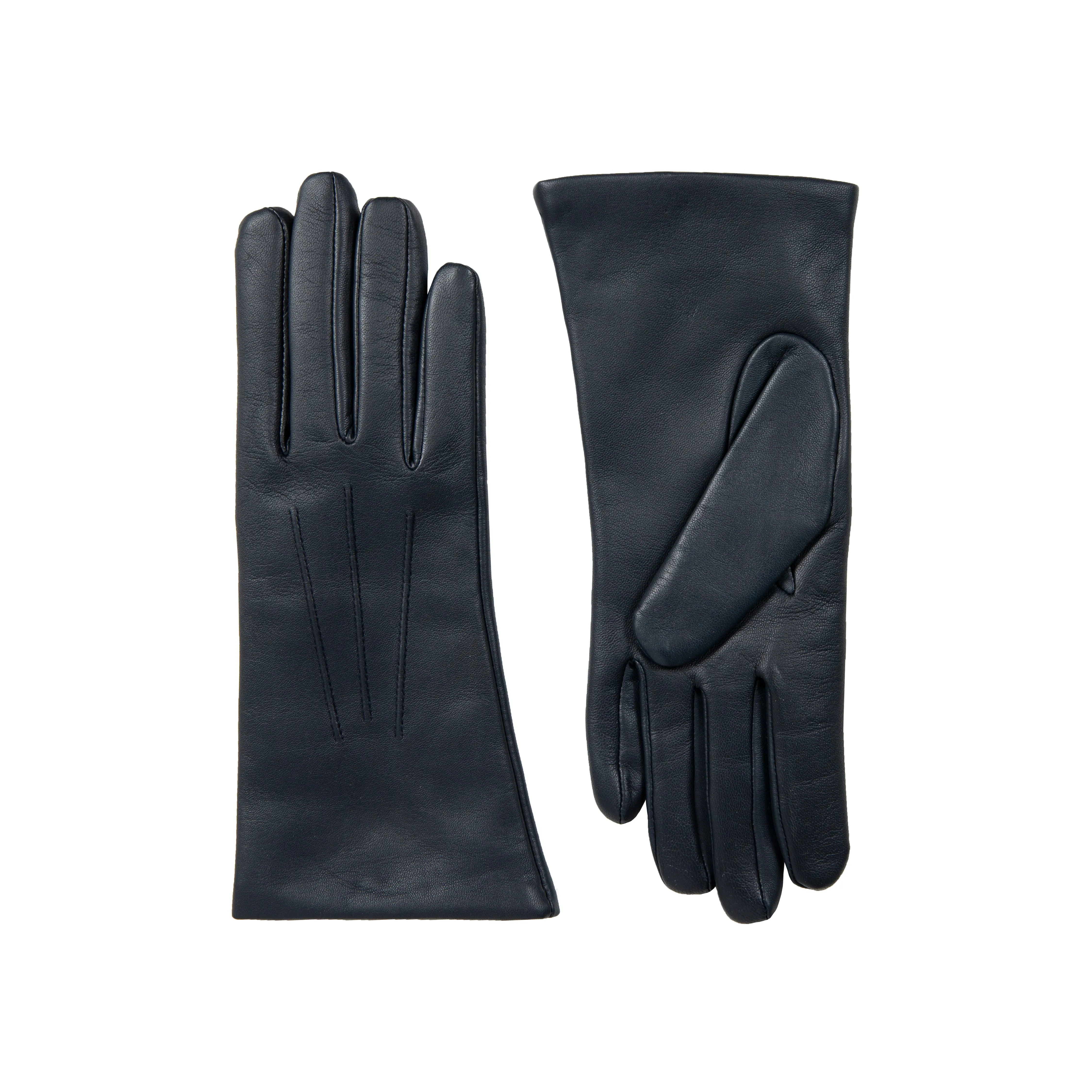 Women's Three-Point Cashmere-Lined Leather Gloves