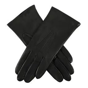 Women's Three-Point Cashmere-Lined Leather Gloves