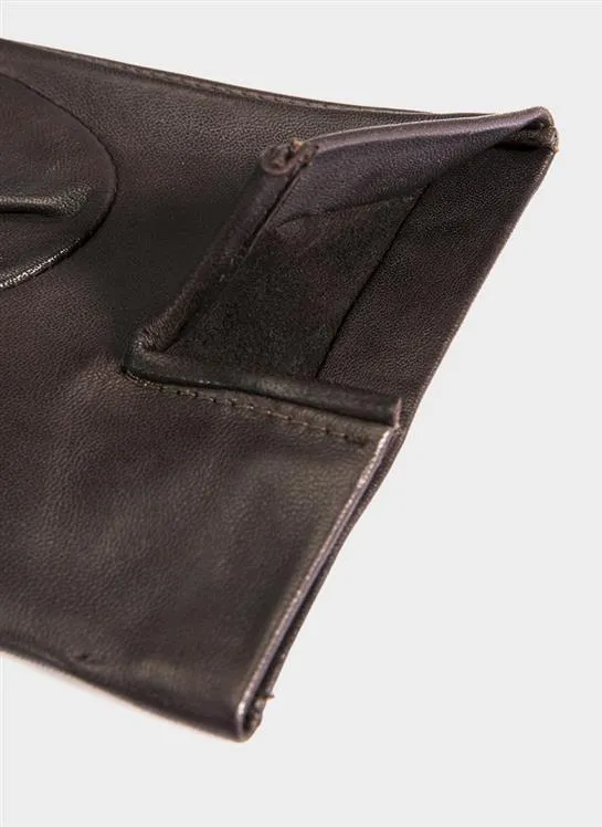 Women's Three-Point Leather Gloves