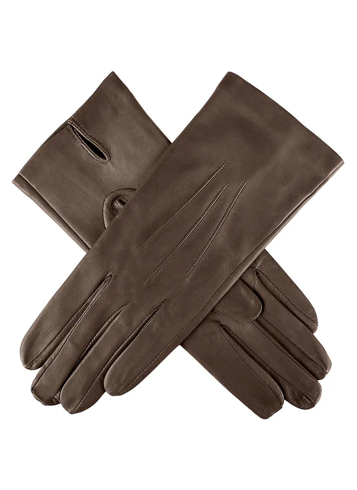 Women's Three-Point Leather Gloves