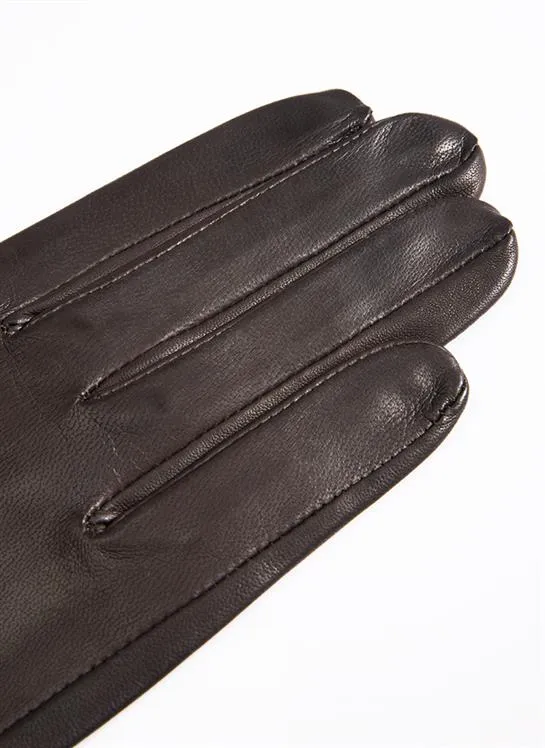 Women's Three-Point Leather Gloves