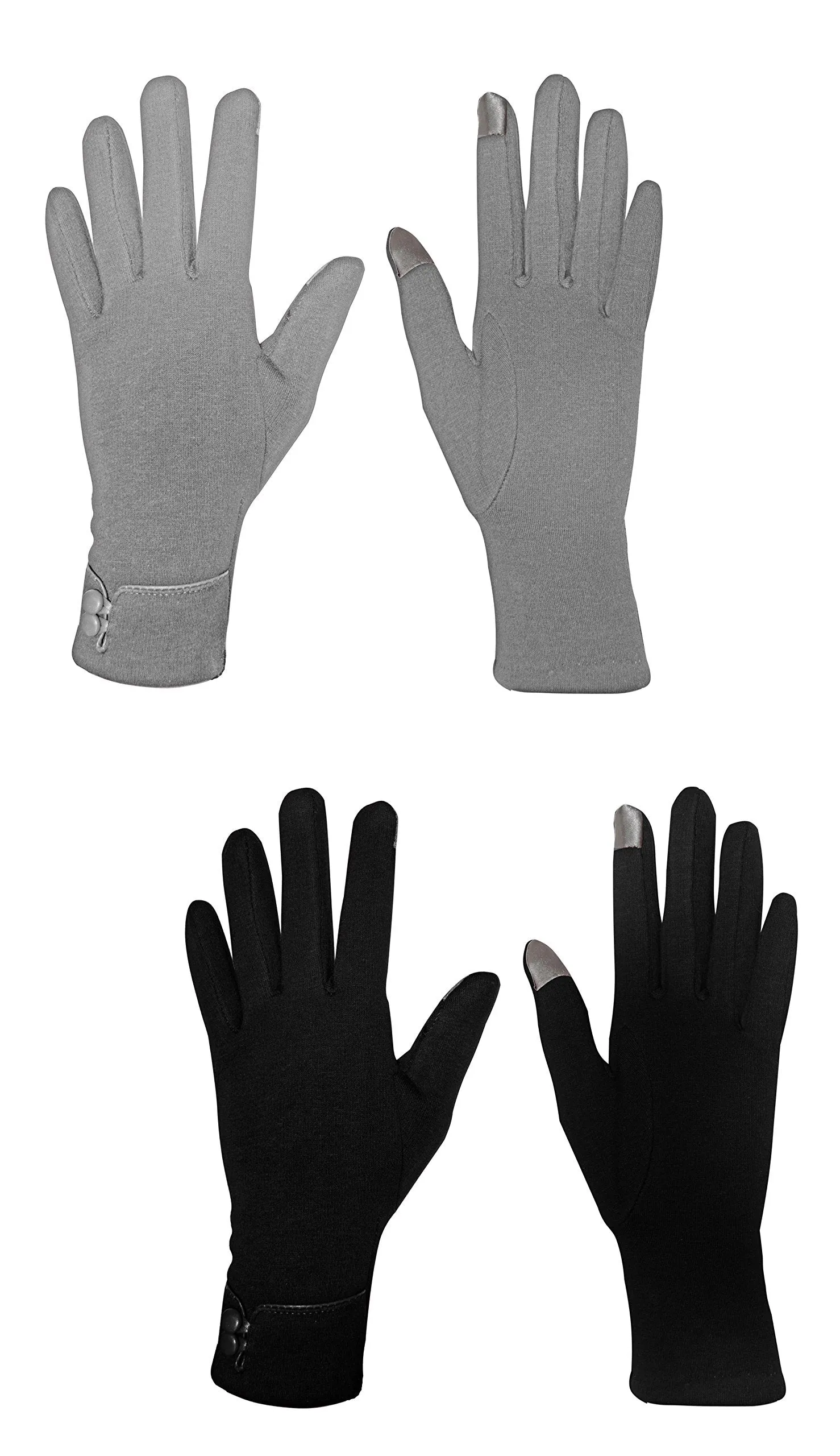 Womens Touch Screen Fleece Lined Assorted Winter Warm Gloves