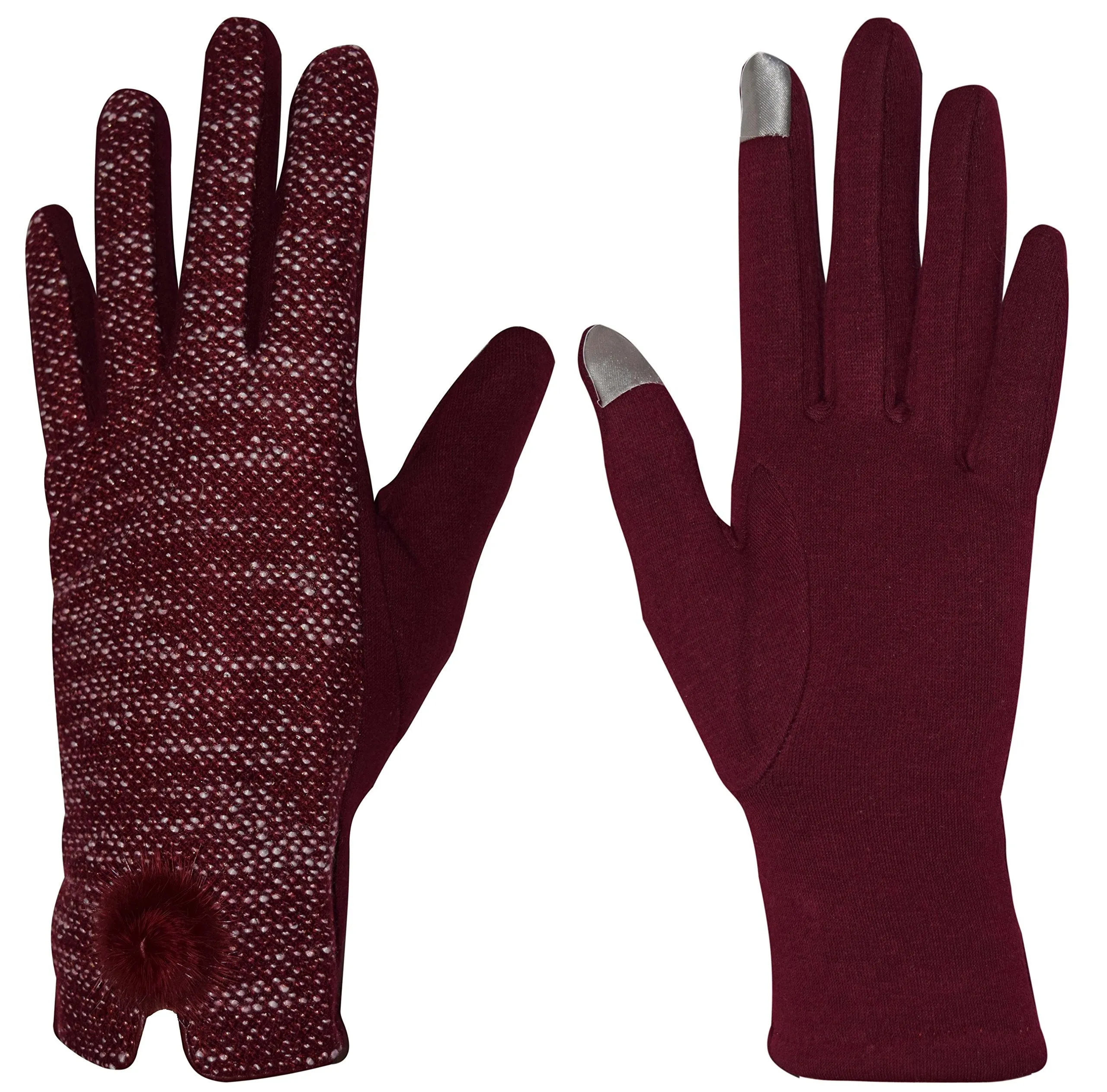 Womens Touch Screen Fleece Lined Assorted Winter Warm Gloves